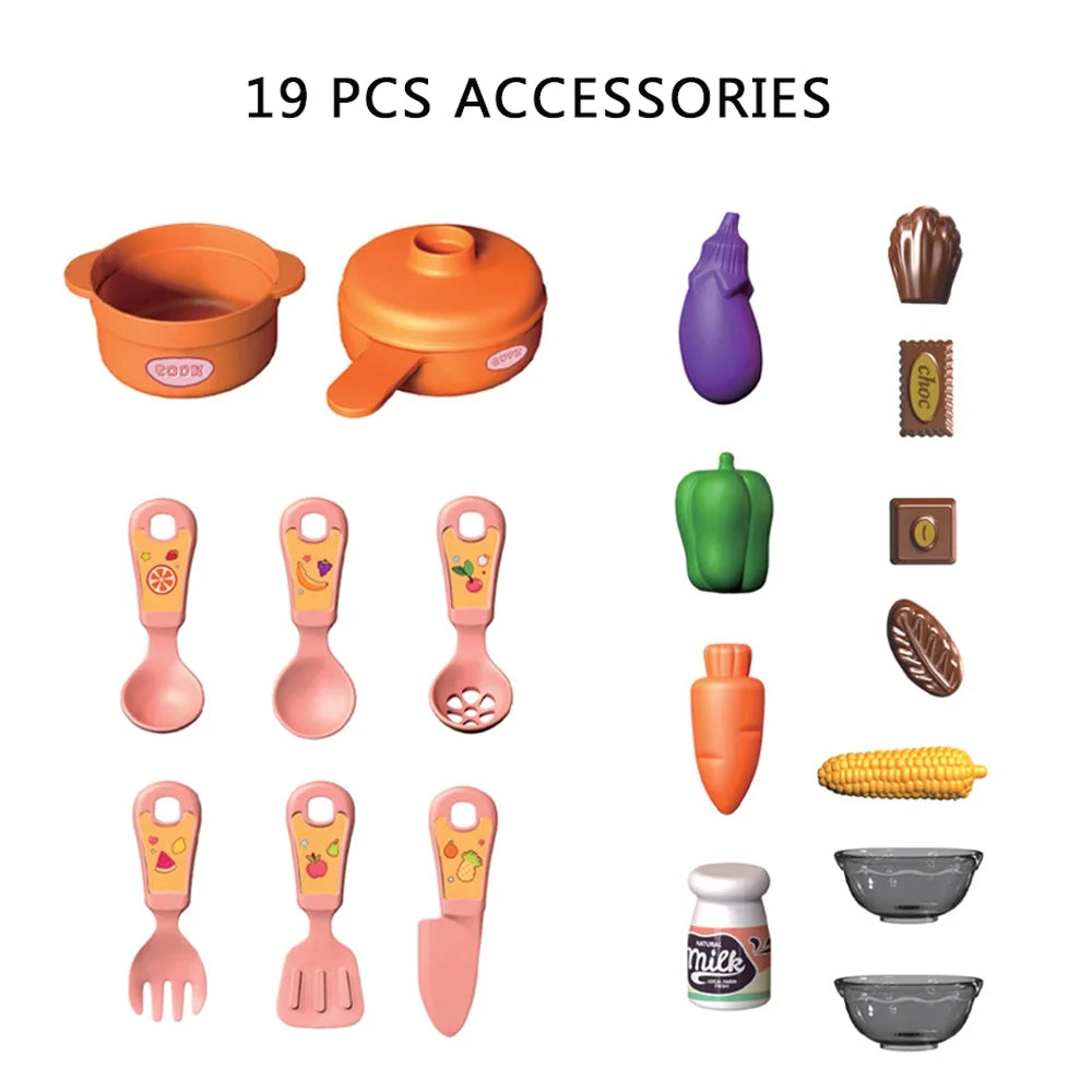 Kids Picnic & Kitchen Playset with Color Changing Play Foods S364341