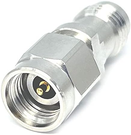 2.4 mm Female to 2.92 mm Male Microwave Adapter, DC to 40 GHz, 50 Ohm, Stainless Steel Body, Pack of 2 U31453