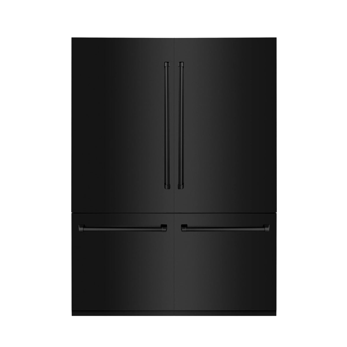 Built-In Refrigerator with Internal Water and Ice Dispenser in Black Stainless Steel J142