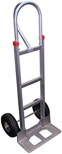 Aluminum Hand Truck with 18 Nose Plate and Pneumatic Wheels H251200