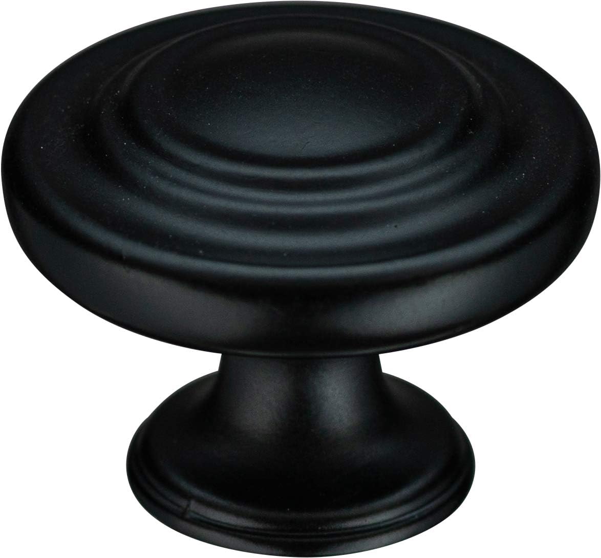 6 Pack 1 1/4 inch Natural Iron Cabinet Drawer Knob R8884