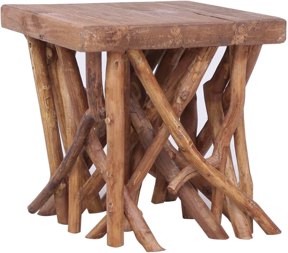 Solid Wood Coffee Table with Log Legs H31003