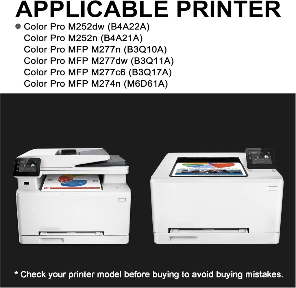 Cyan 201A CF401A Toner Cartridge for HP Color Pro M252dw M252n MFP M277n M277dw M274n Printer W913