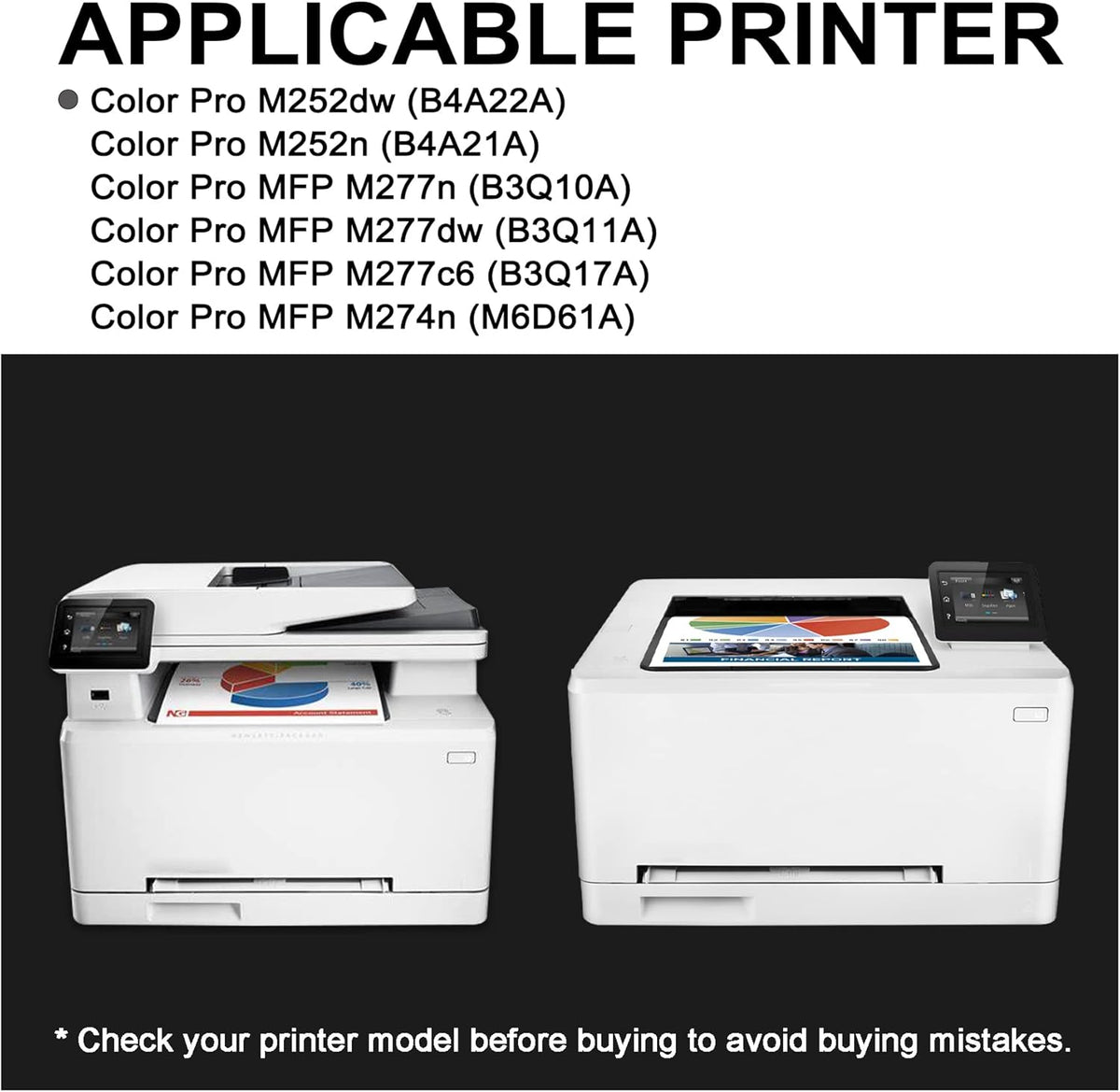 Cyan 201A CF401A Toner Cartridge for HP Color Pro M252dw M252n MFP M277n M277dw M274n Printer W913