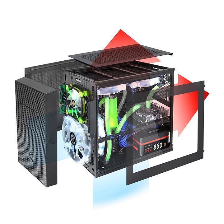 Black ITX Cube Chassis V7776