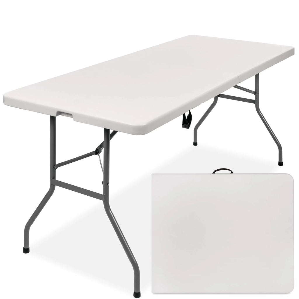 6ft White Plastic Folding Table F11881