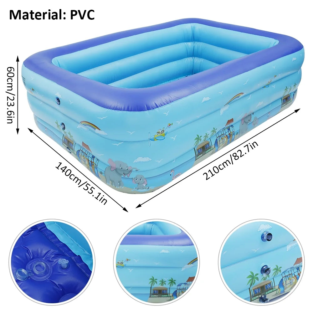 Inflatable Swimming Pool for Kids Adults Family U8246
