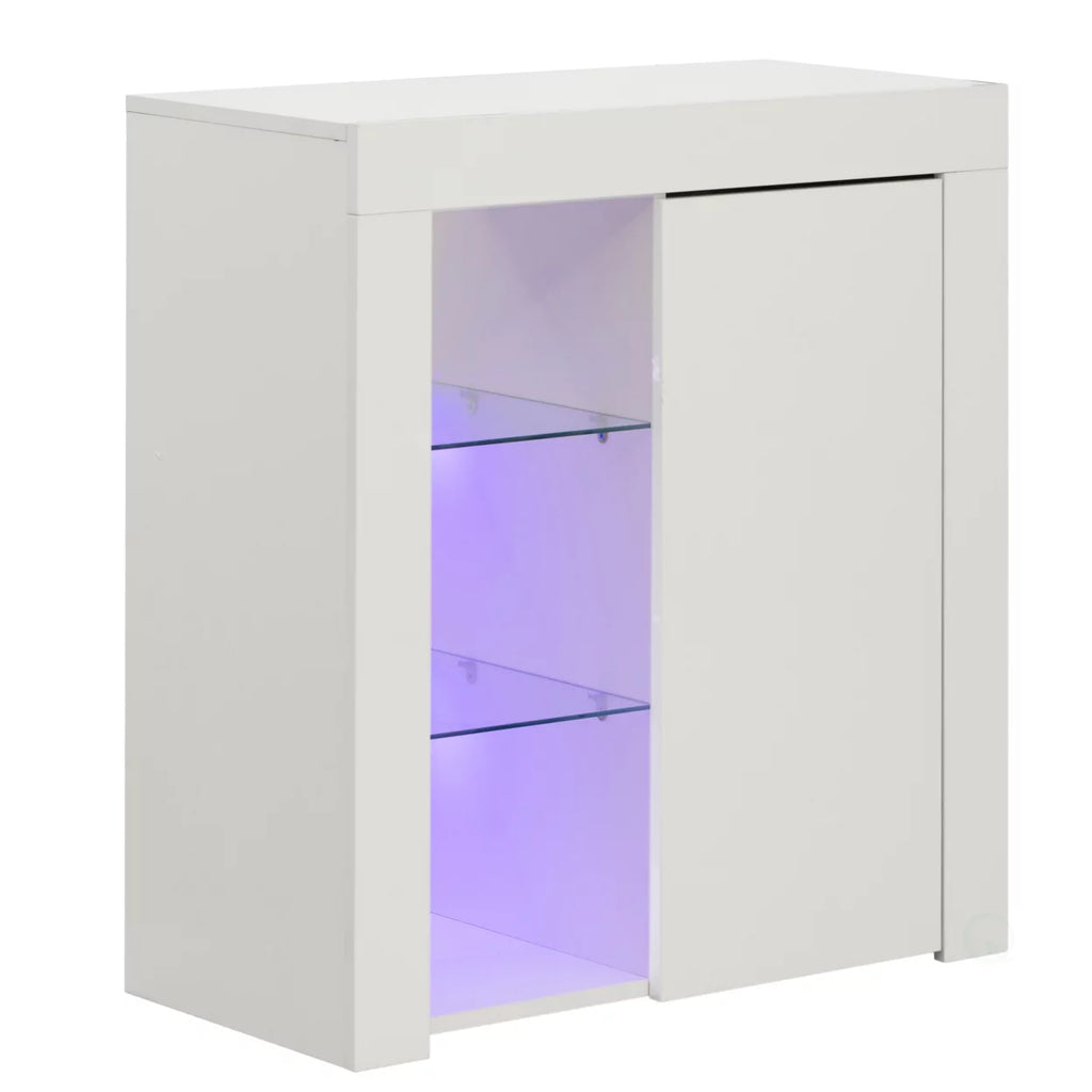 Living Room Side Storage Cabinet with LED Q900109