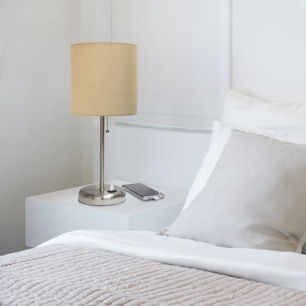 Stick Lamp with Fabric Shade O1419