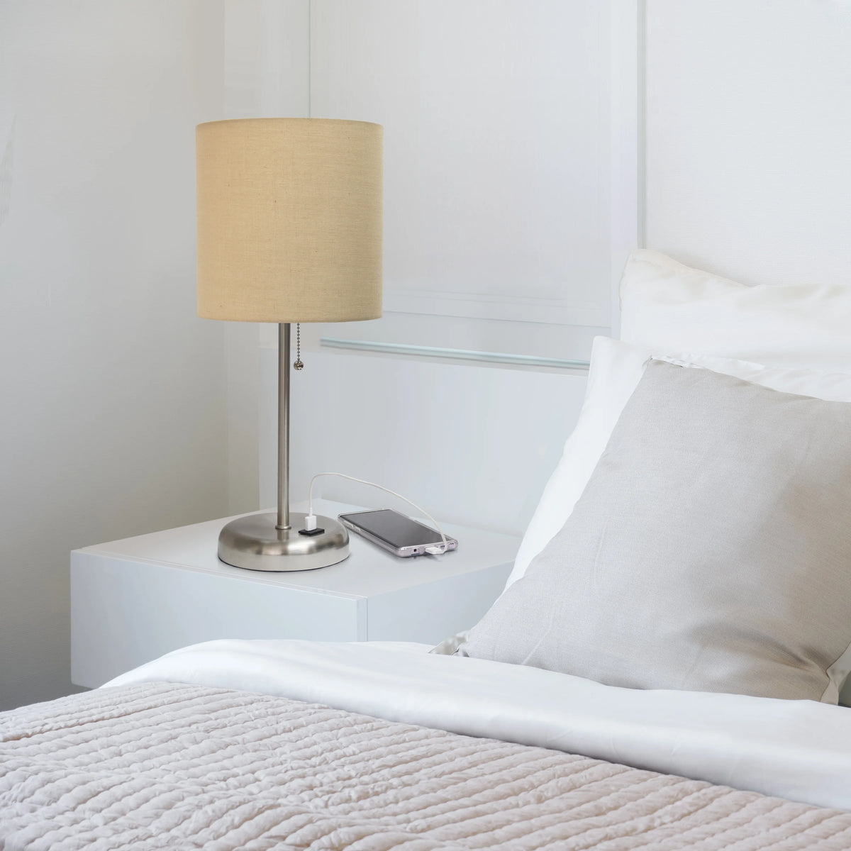 Stick Lamp with Fabric Shade O1419