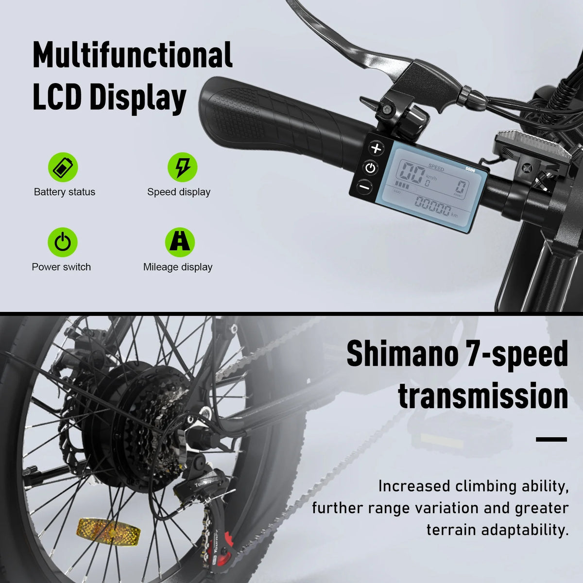 20" Fat Tire Foldable Electric Bike with 500W Battery C2720