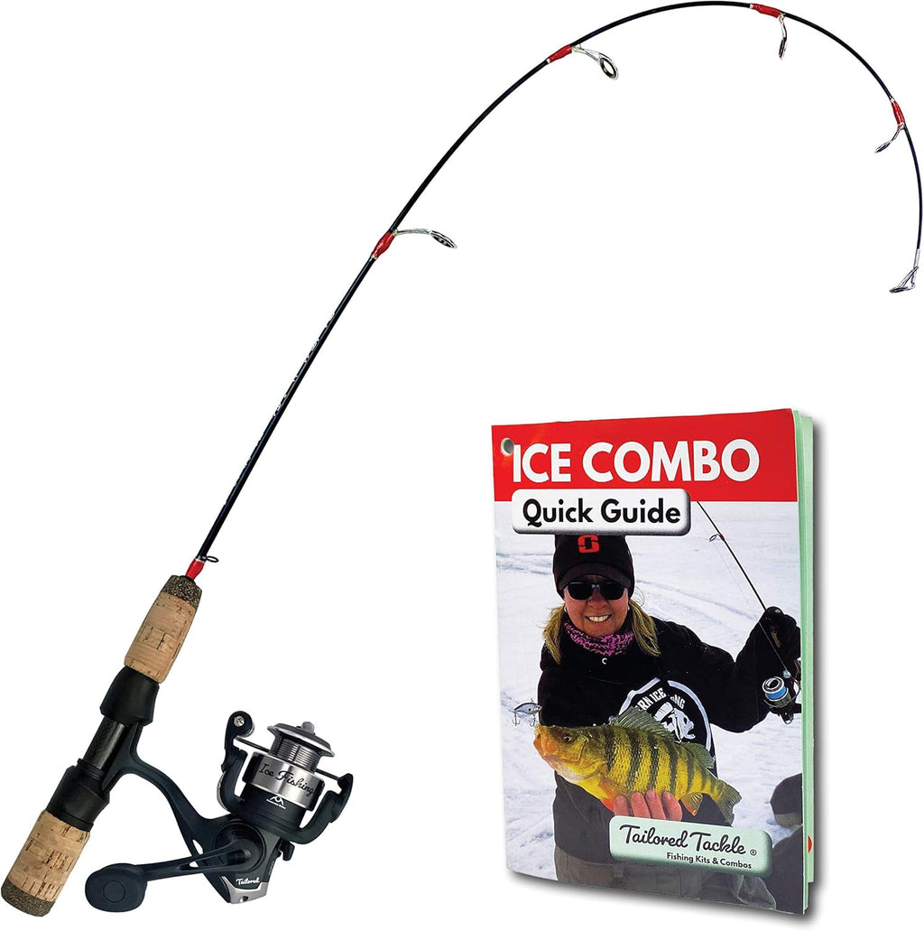Ice Fishing Rod Reel Combo with Tackle Box, Book, Pack of 2 R293