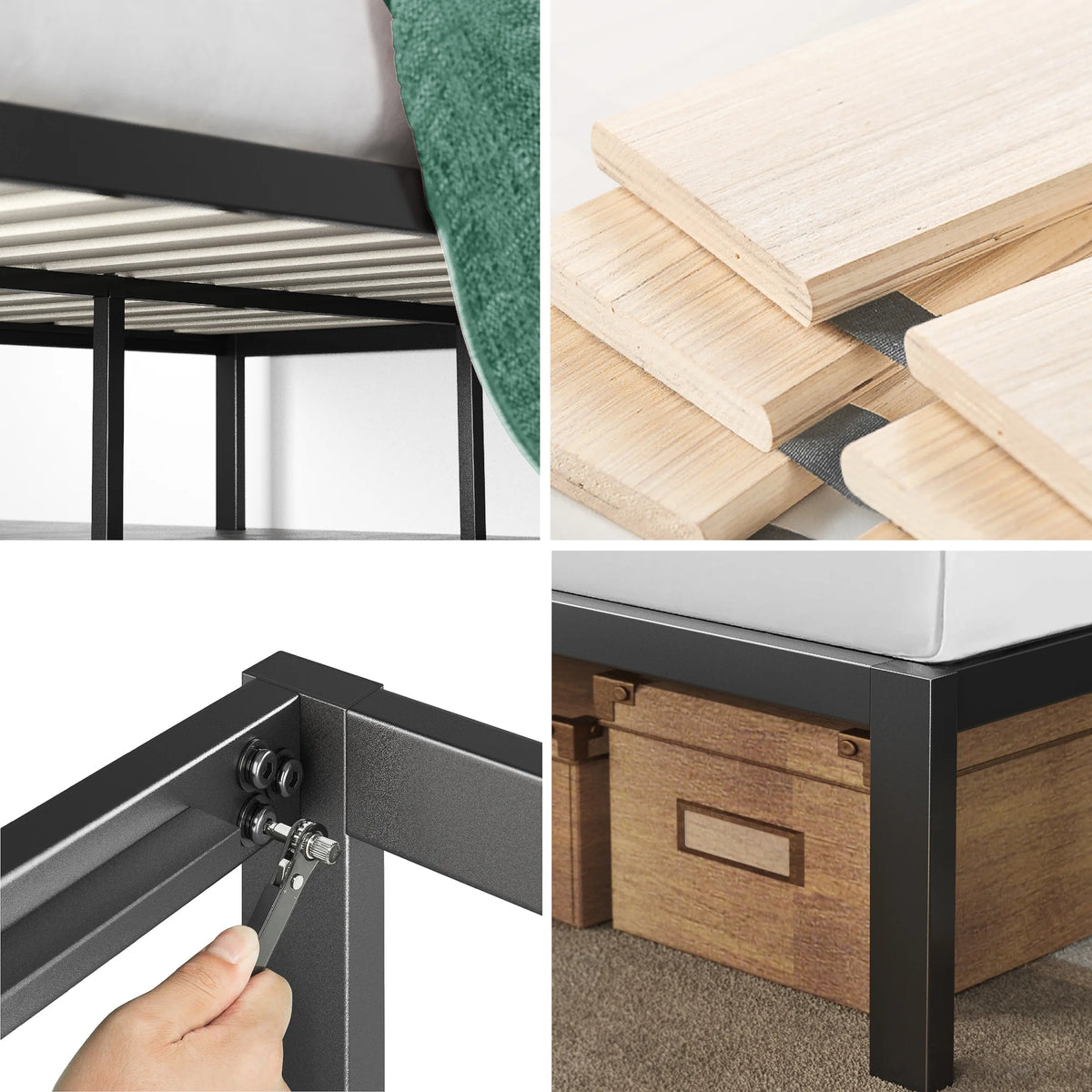 Queen Metal Platform Bed Frame V58193