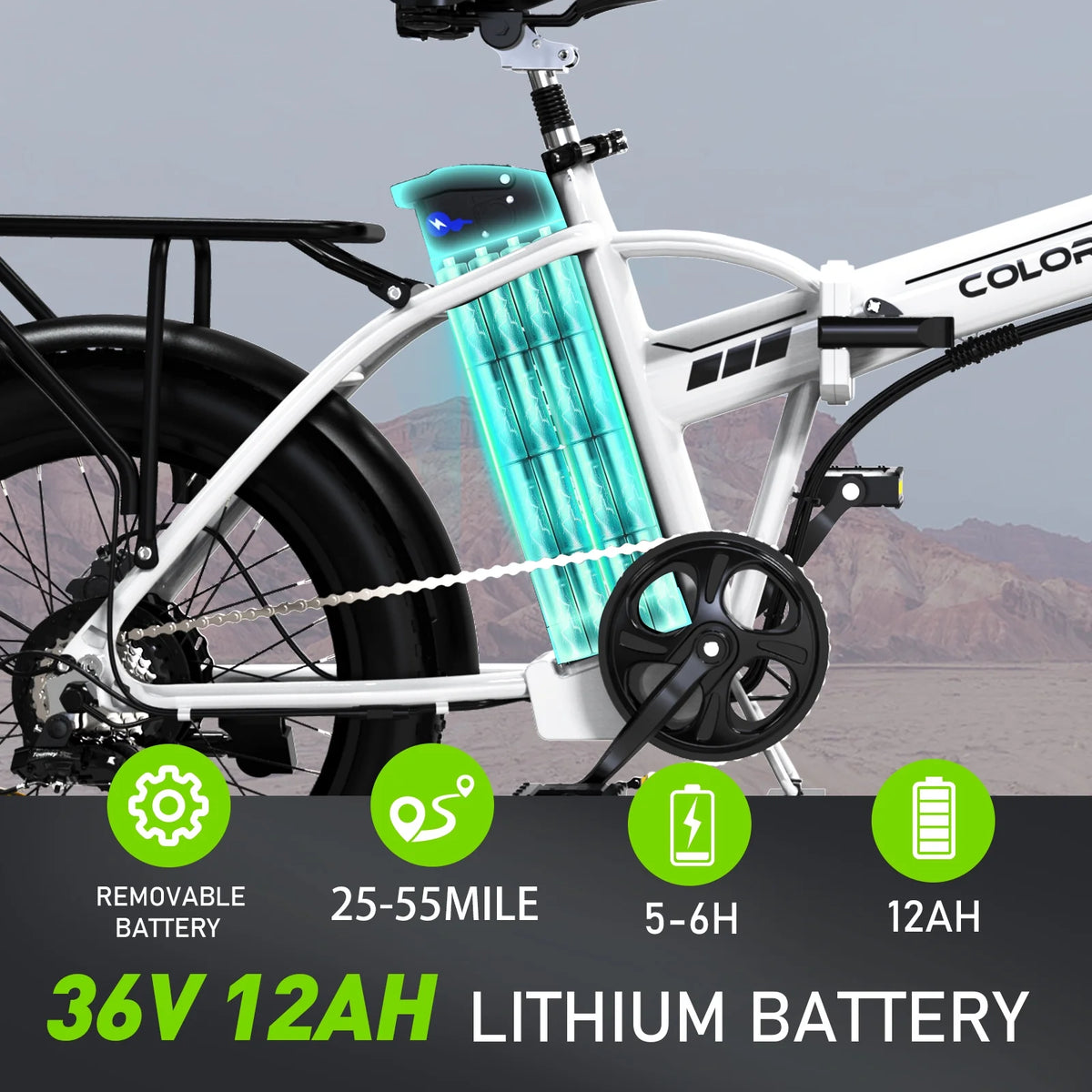 20" Fat Tire Foldable Electric Bike with 500W Battery C2720
