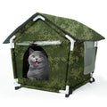 Weatherproof Outdoor Cat House with Mat I55370