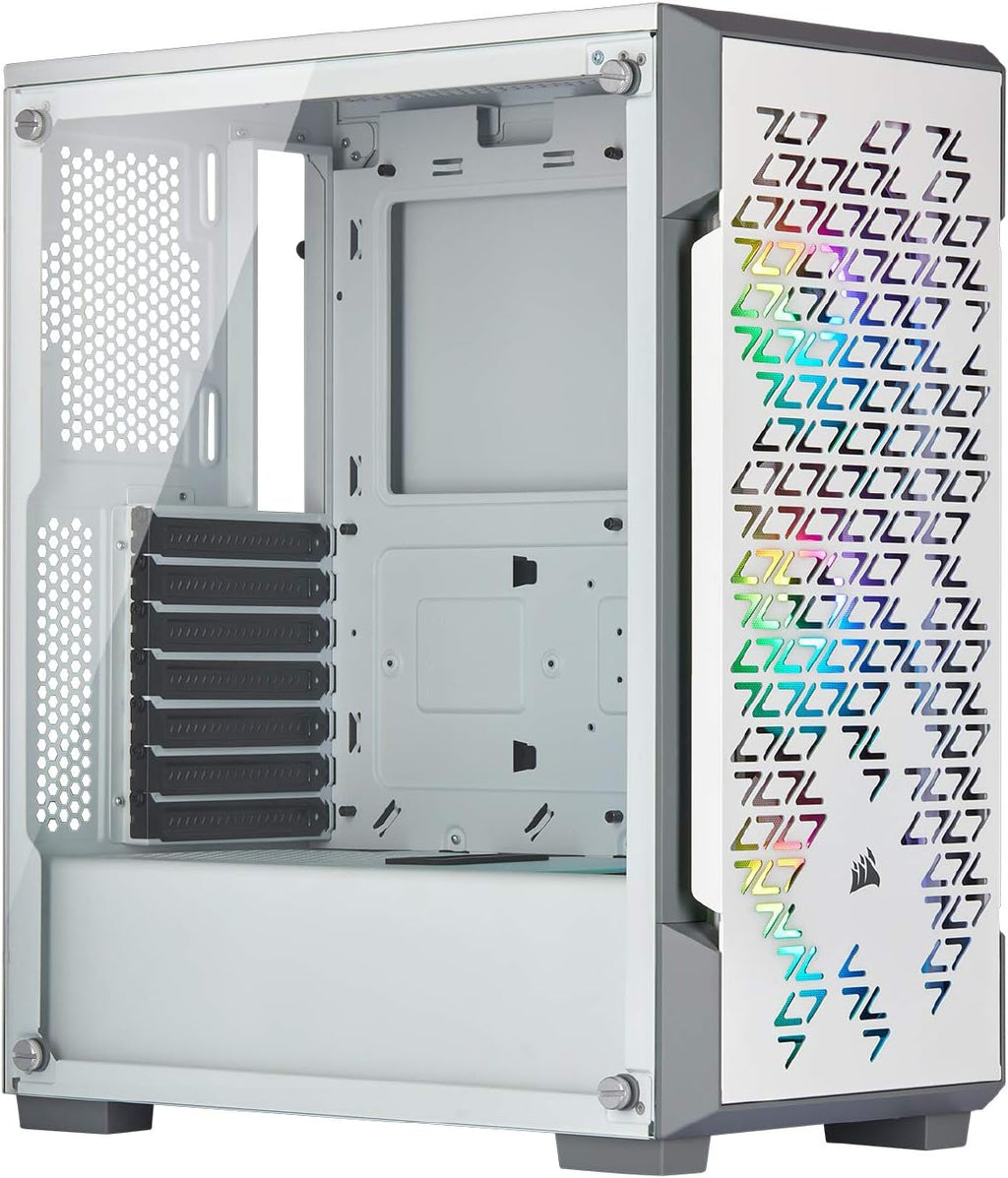 White Mid-Tower Tempered Glass Case & 2TB 3.5 Inch Internal Hard Drive Z894
