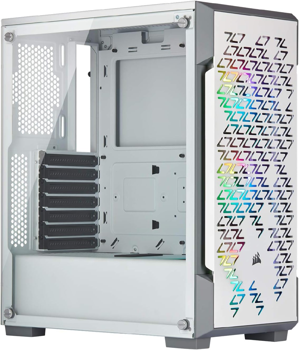 White Mid-Tower Tempered Glass Case & 2TB 3.5 Inch Internal Hard Drive Z894