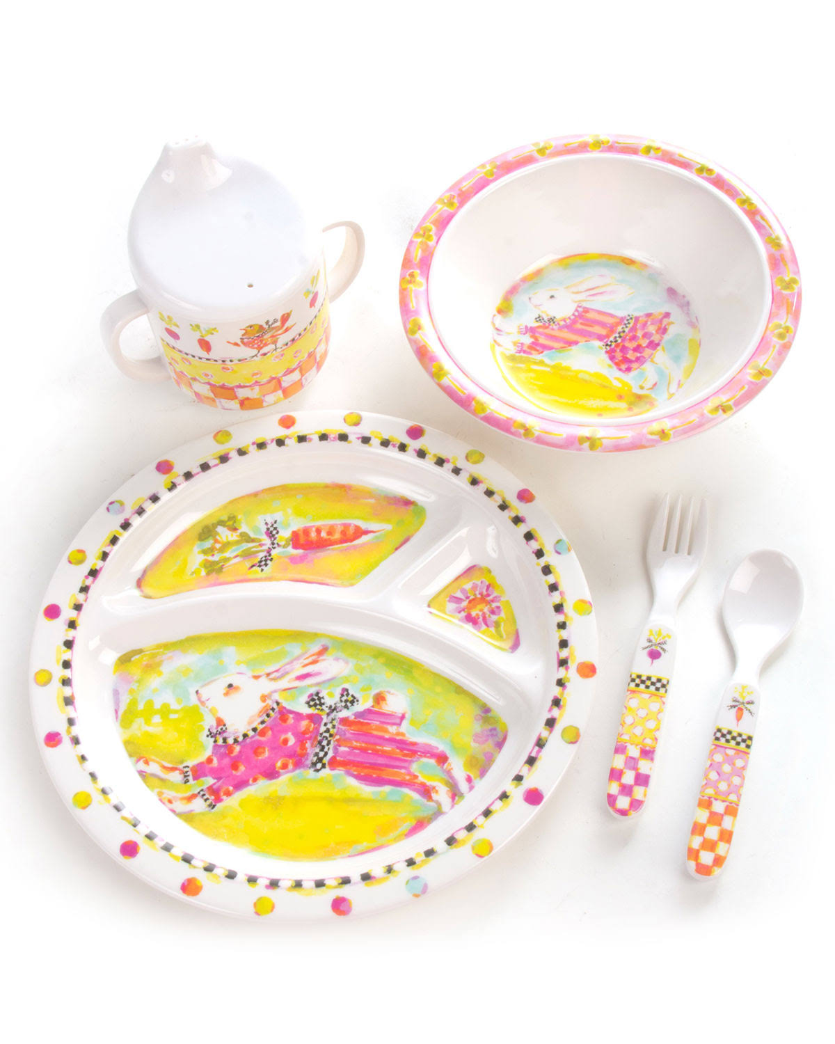 Toddlers Bunny Dinnerware Set Y759129