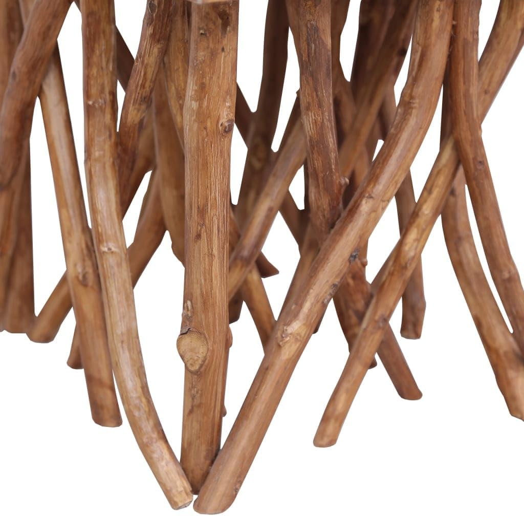 Solid Wood Coffee Table with Log Legs H31003