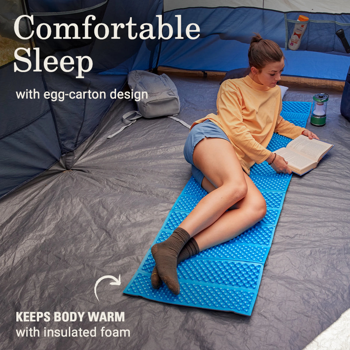 Foam Sleeping Pad, 73 x 23 x 0.6 in A683512