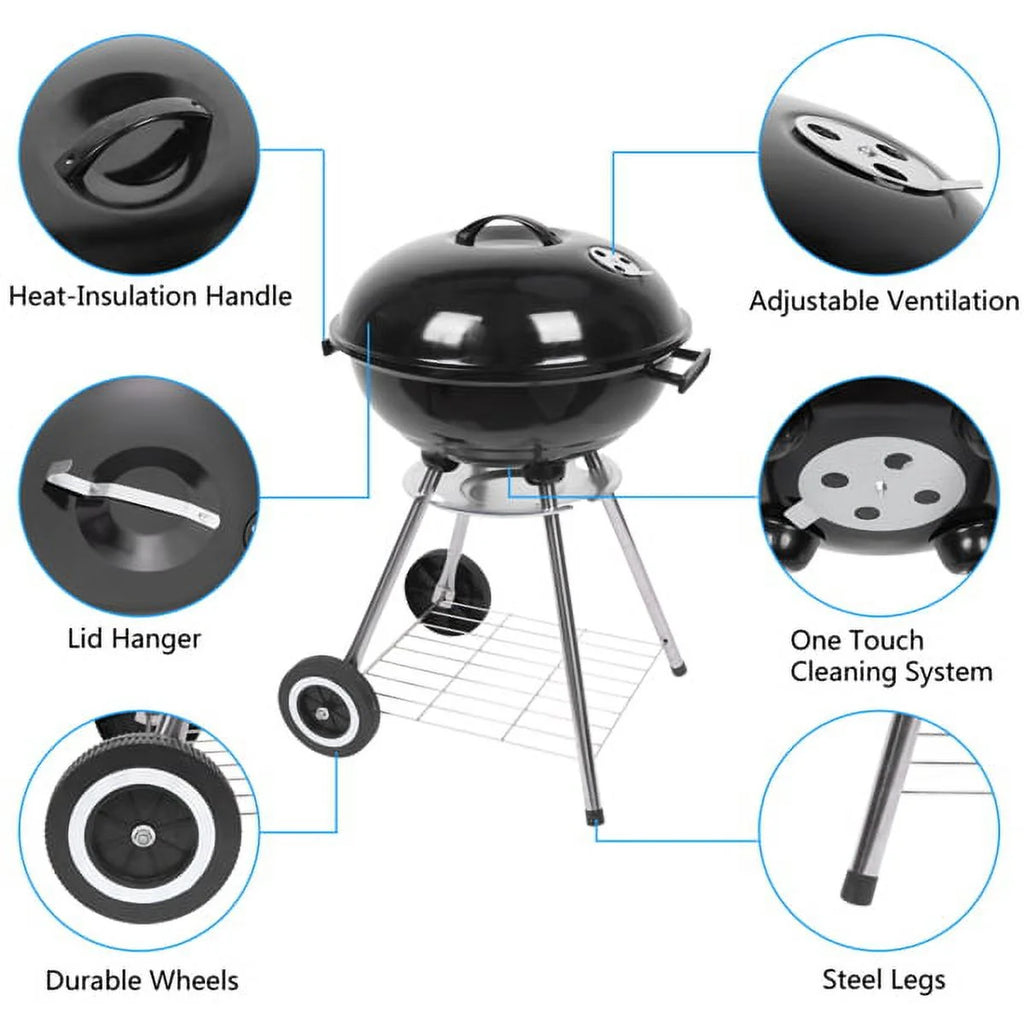 Charcoal Grill 18” Round Barbecue Grill I373316