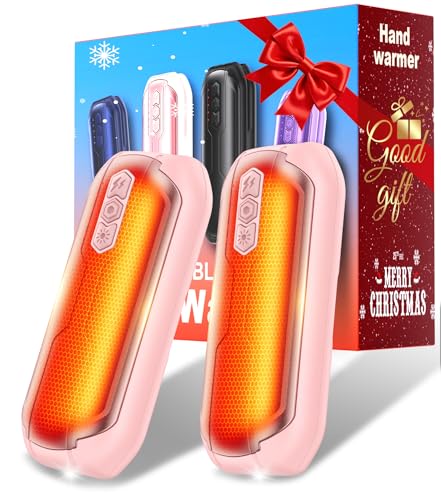 Rechargeable Hand Warmers 2 Pack - 6000mAh Portable Electric Heater with Flashlight & 5 Level A992