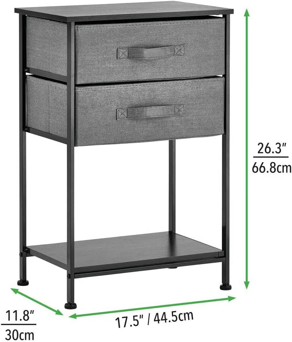 Charcoal Gray 2 Drawer Storage Dresser B696543