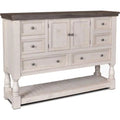Rustic 6 Drawer Dresser with Storage Cabinets D33657