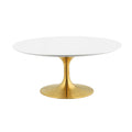 Gold White Metal Steel Coffee Table F650