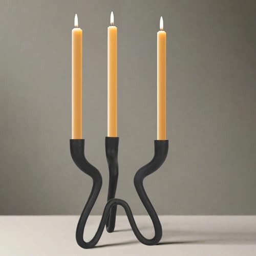Cast Iron Metal Taper Candlestick Candelabra U8908
