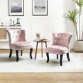 Velvet Tufted Wingback Chair Set of 2 Z481