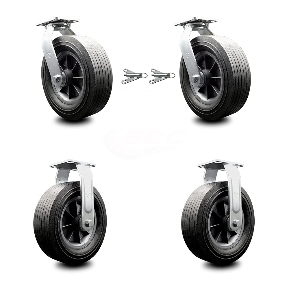 10 Inch Swivel Caster with Semi-Pneumatic Wheel F77486