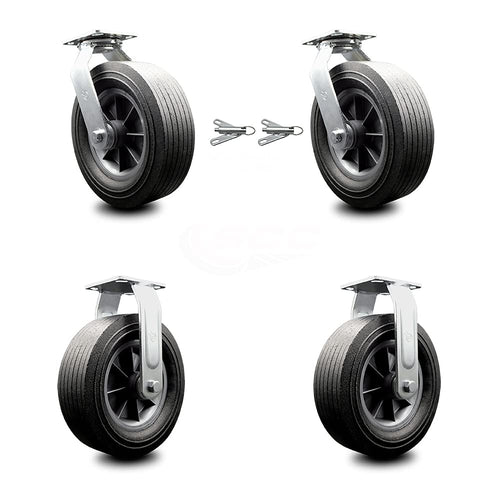 10 Inch Swivel Caster with Semi-Pneumatic Wheel F77486