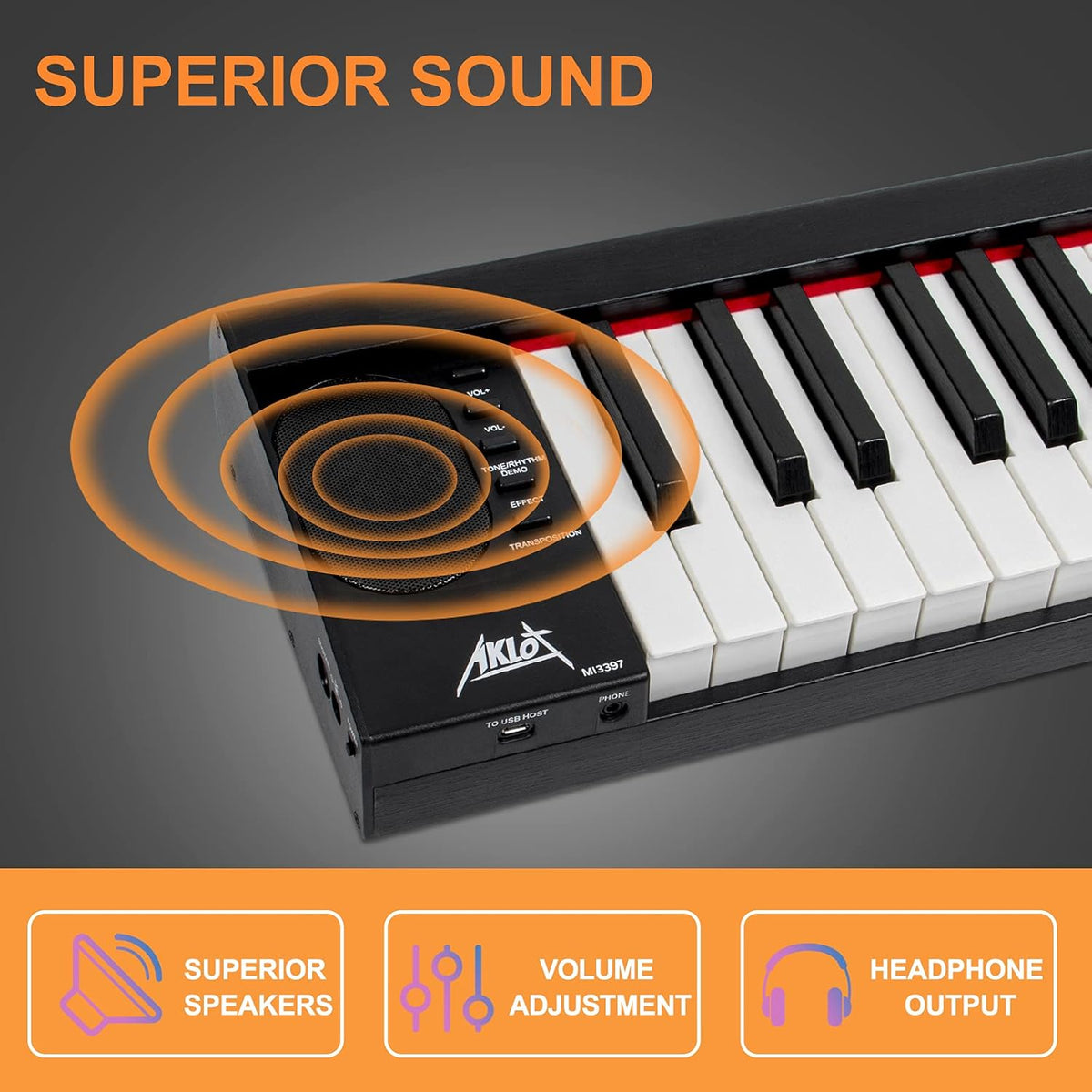 88 Keys Semi-Weighted Digital Piano H306