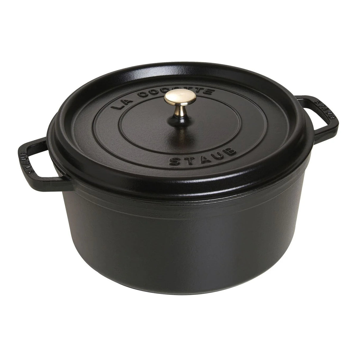 9 Qt. Cast Iron Round Dutch Oven in Black H9755