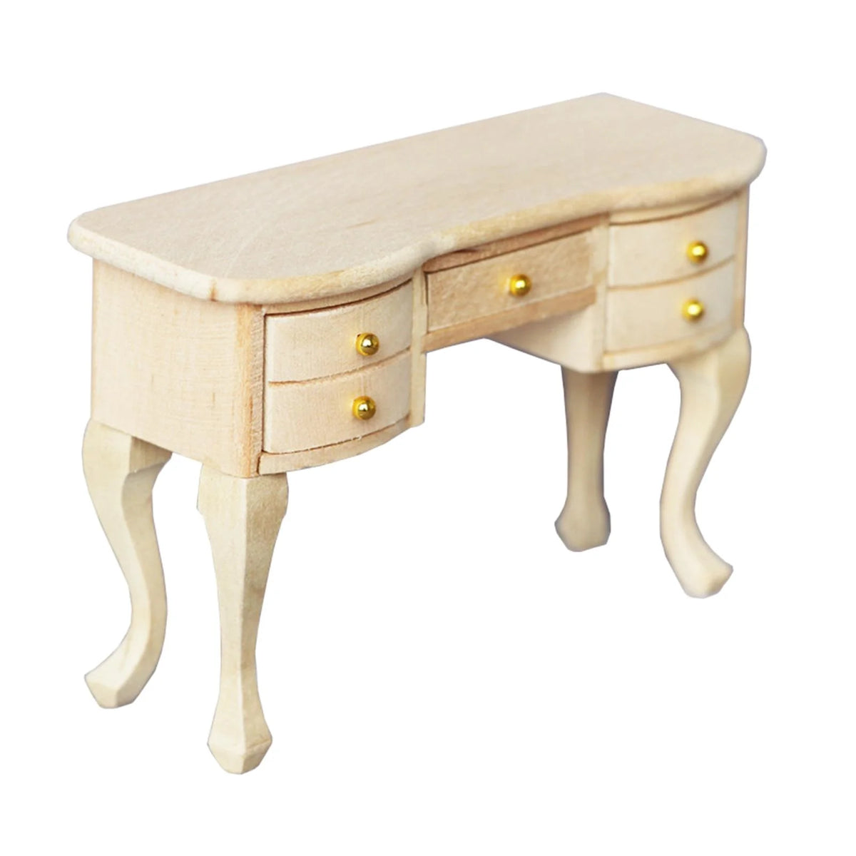 Unpainted Wooden 1:12 Dollhouse Miniature Desk Y914