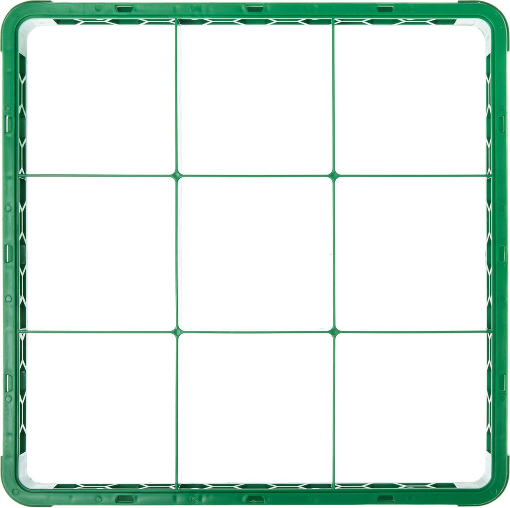 9 Compartment Glass Rack Extender, Green, Pack of 6 E3206