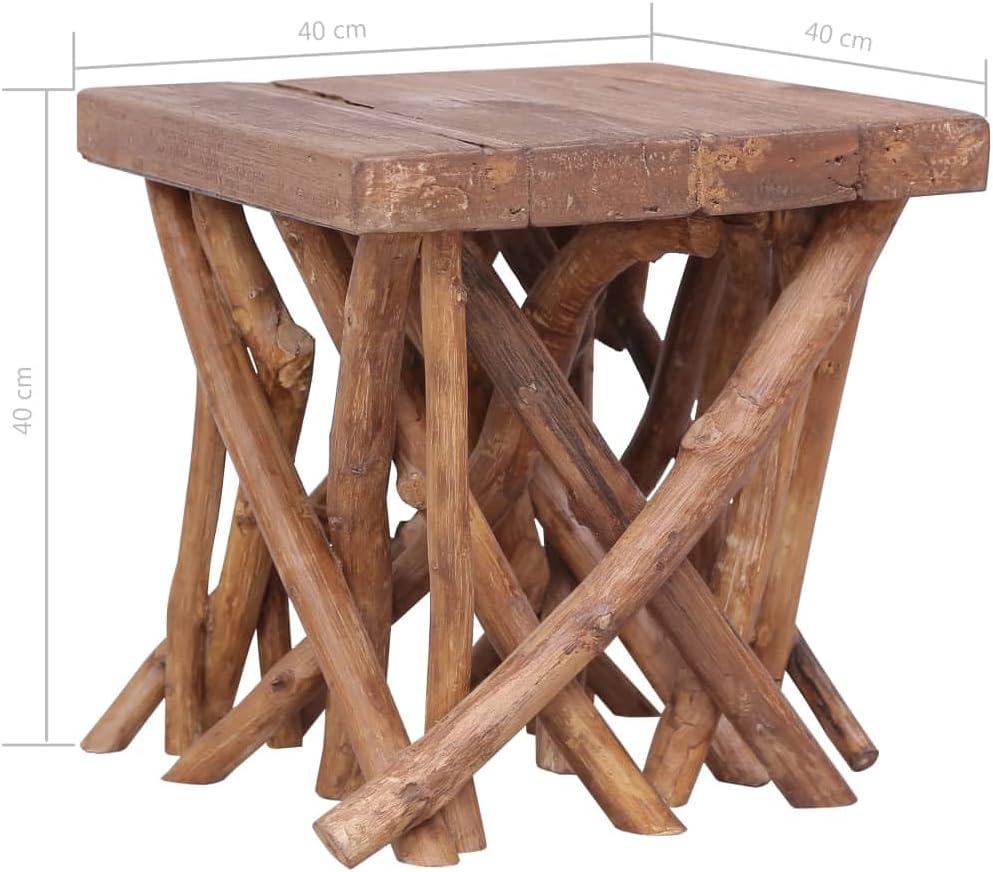 Solid Wood Coffee Table with Log Legs H31003