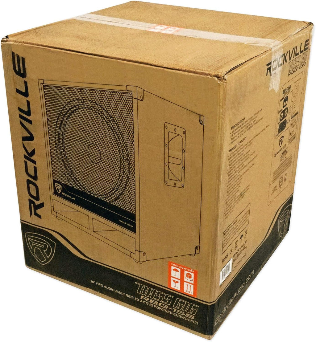 15" 1600w Active Powered PA Subwoofer with Steel Casters H8206