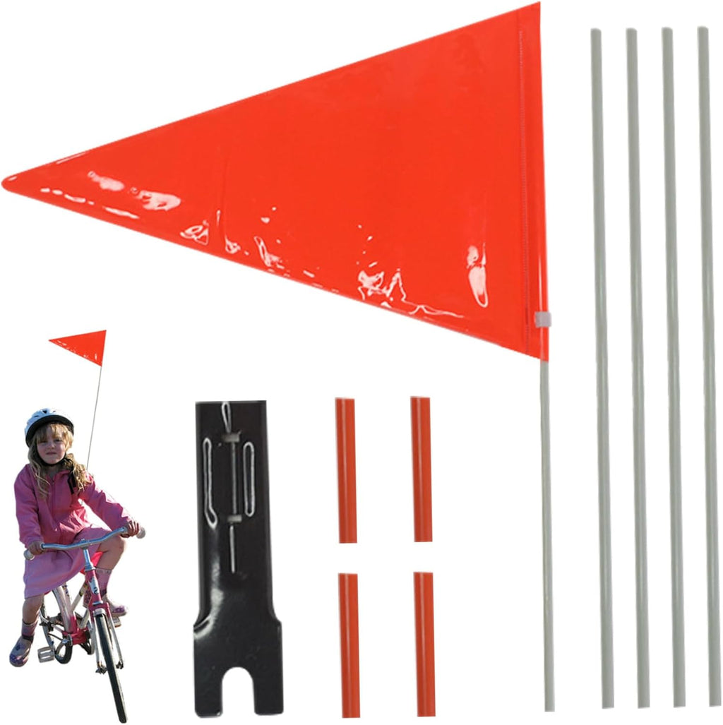 Reflective Adjustable Height Bicycle Safety Flag with Mounting Bracket R5642