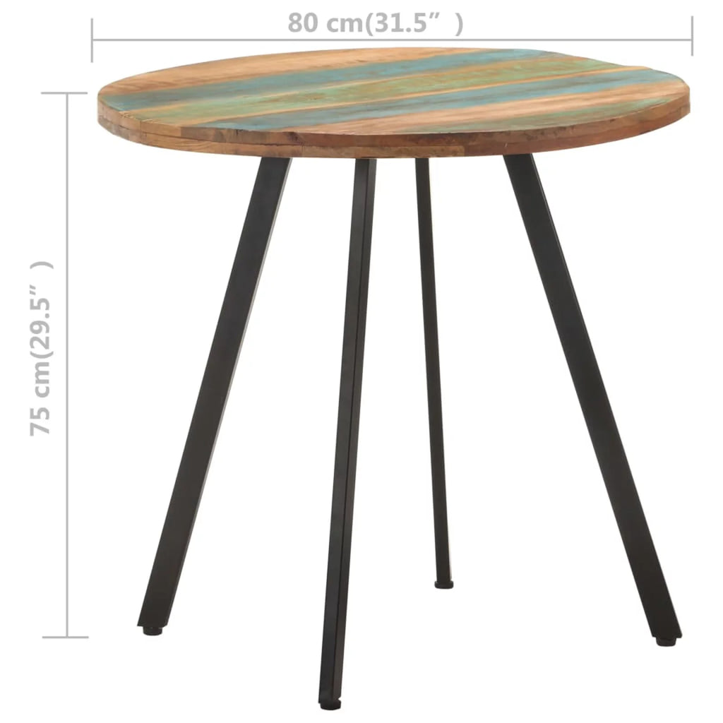 31.5" Solid Reclaimed Wood Dining Table T272008