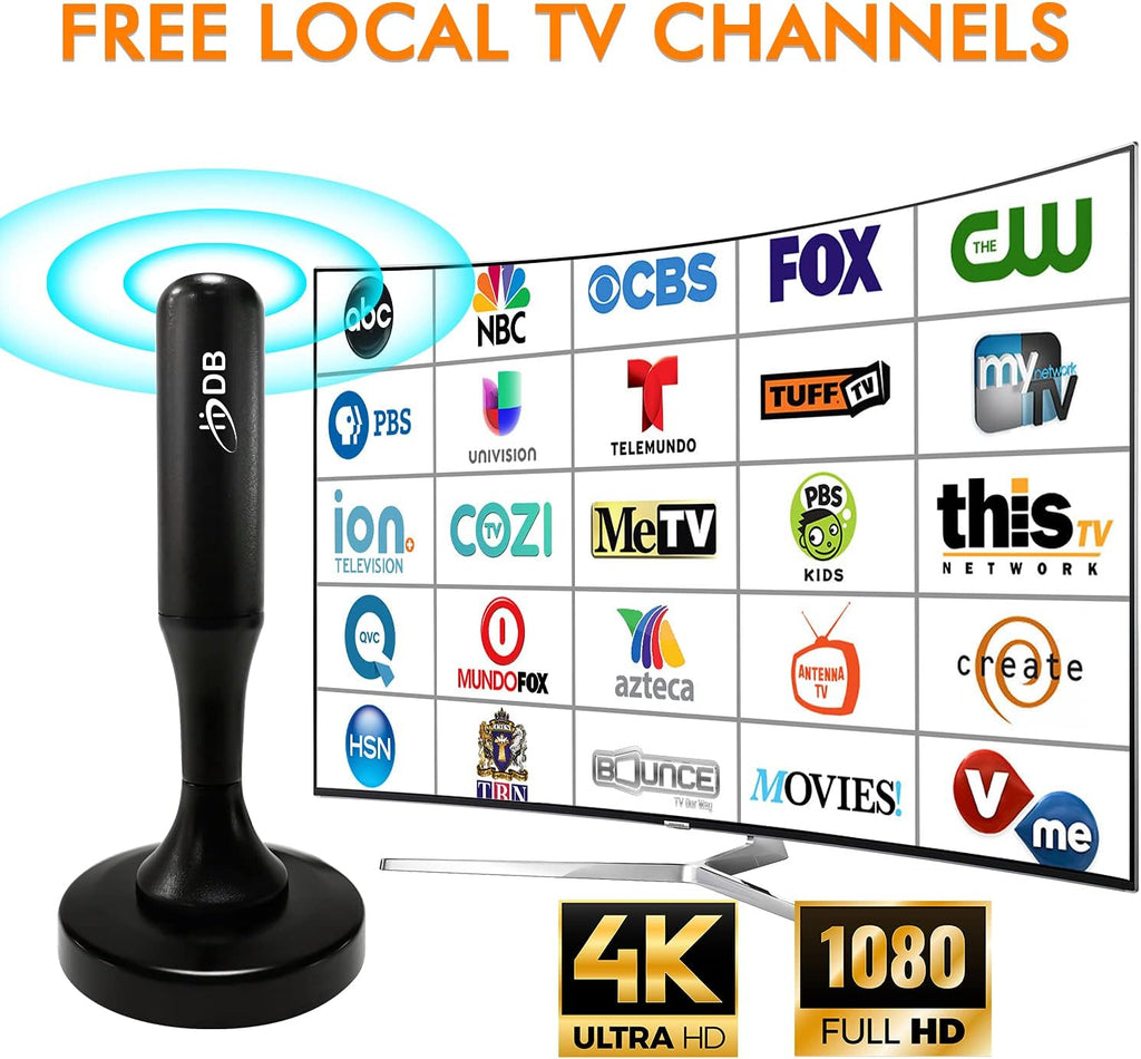 TV Antenna, 360° Reception, 120 Miles Range, 4K 1080p H434