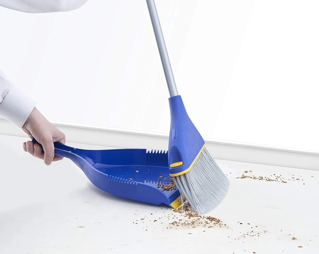 Heavy Duty Blue Plastic Dustpan with Rubber Edge T321792
