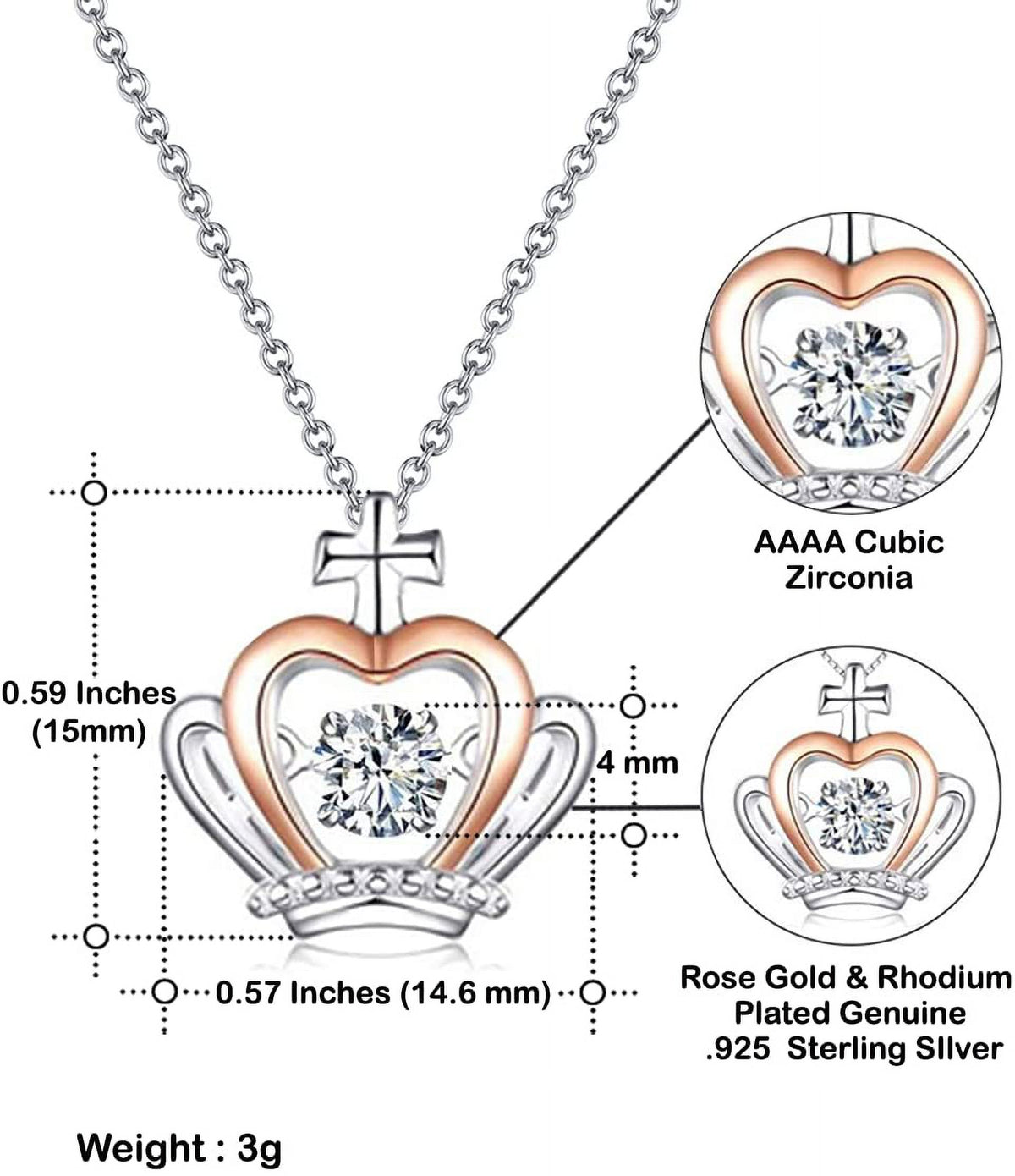 Wife Crown Pendant Necklace Z10081