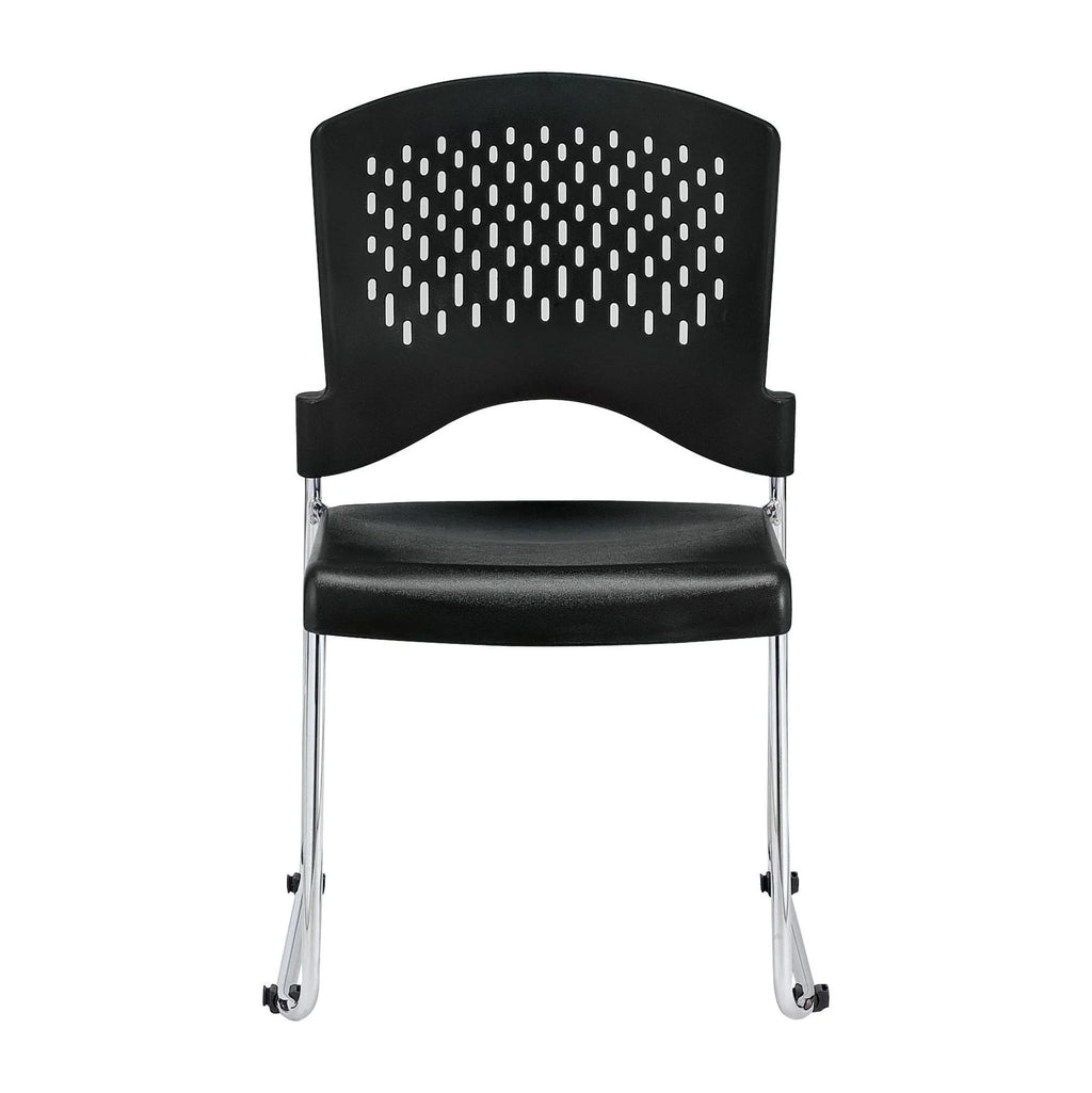 Black Plastic Stackable Guest Chair Set of 4 G614
