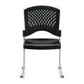 Black Plastic Stackable Guest Chair Set of 4 G614