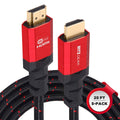 5-Pack 25 ft. High-Speed 18Gbps HDMI 2.0 Braided Nylon Gold Plating 4K @ 60Hz HDMI Cables Y915690