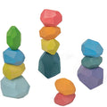 16pcs Colored Wooden Stacking Blocks B729958