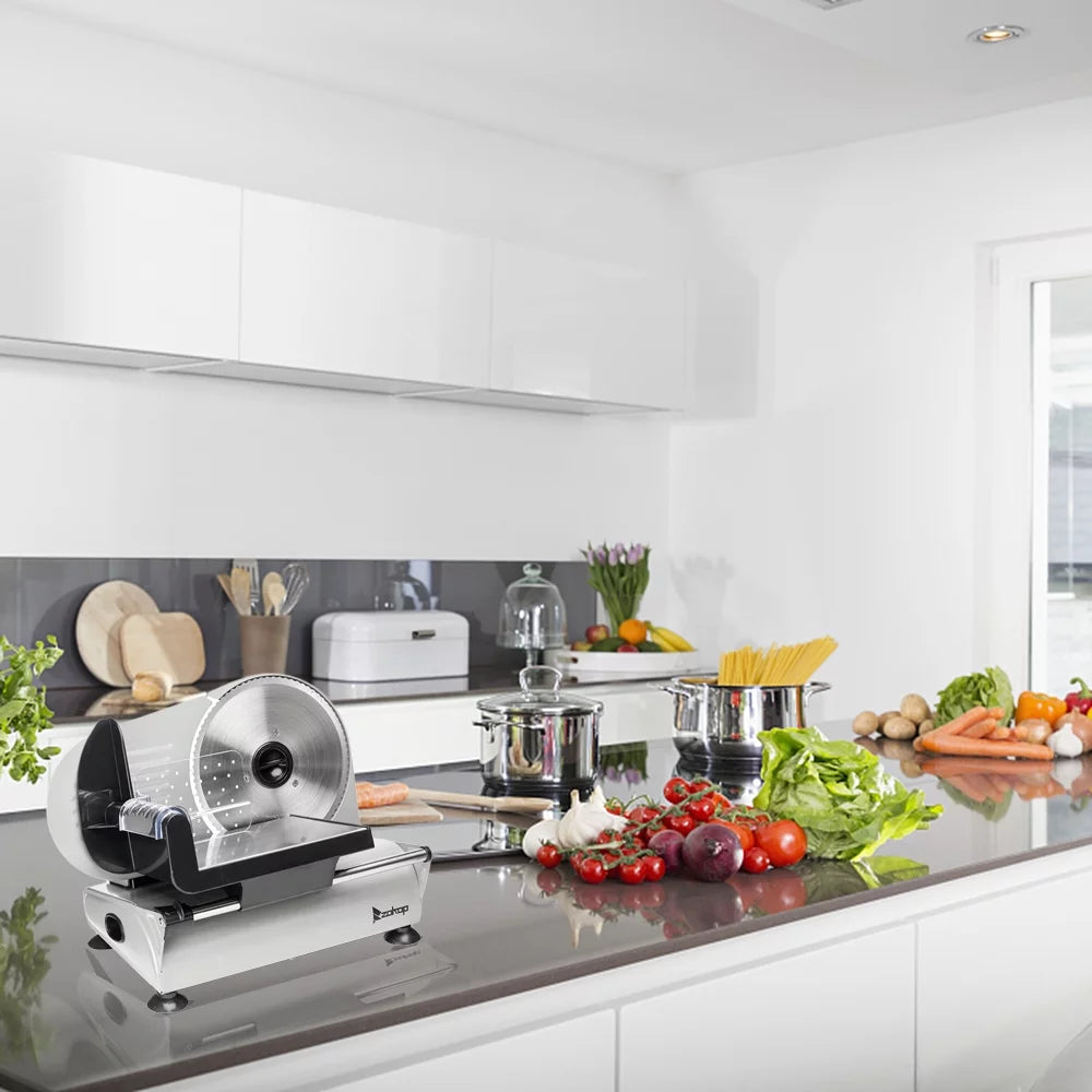 7.5" Semi-automatic Belt Cutter Deli Food Slicer F8343