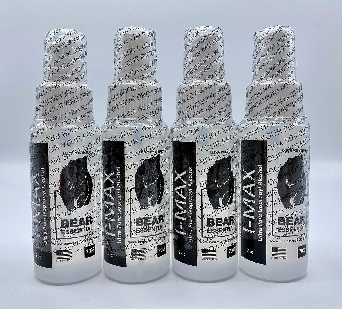 4 Gallons USP Grade Isopropyl Alcohol 70% with Four 2 OZ Spray Bottles H31028